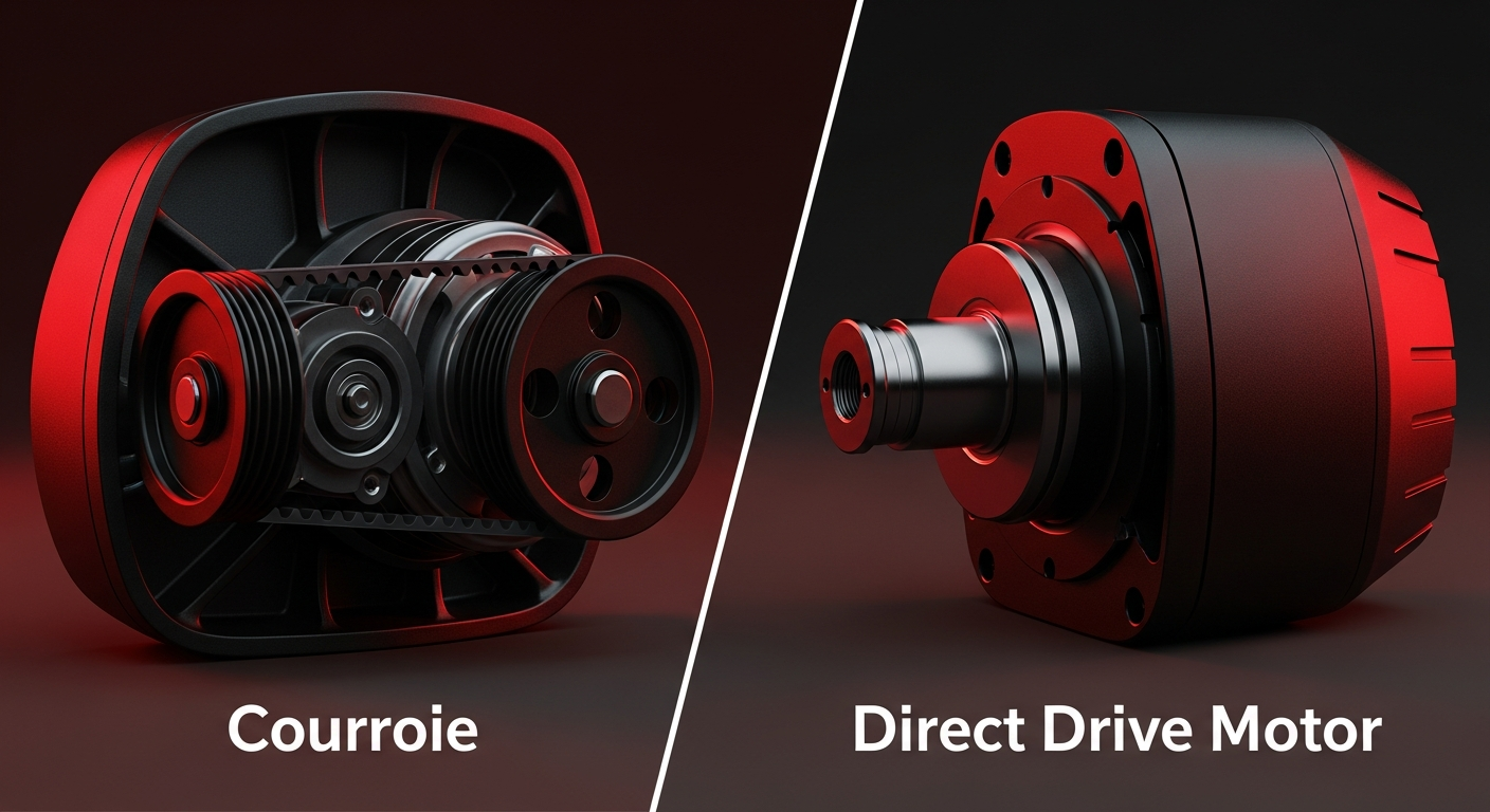 Comparaison des technologies Belt-Driven et Direct Drive pour bases volant sim racing